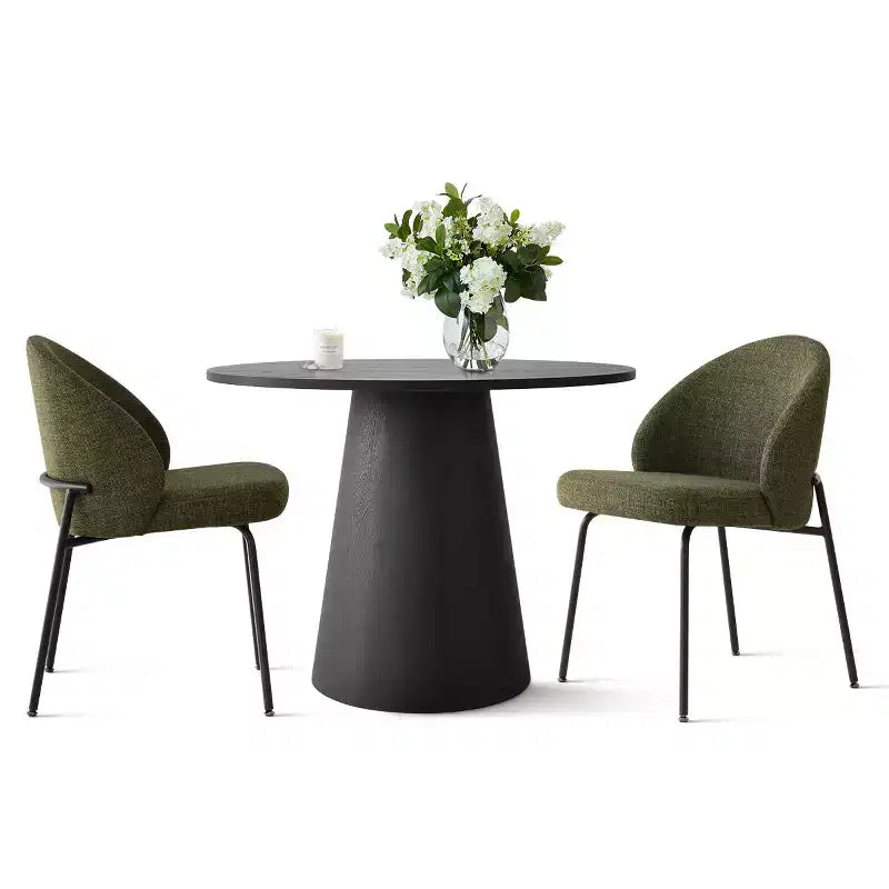 Ensemble table à manger ronde 5 pièces, table à trépied 35 et chaises d'appoint rembourrées pour cuisine ou petite salle à manger-Panipeachy