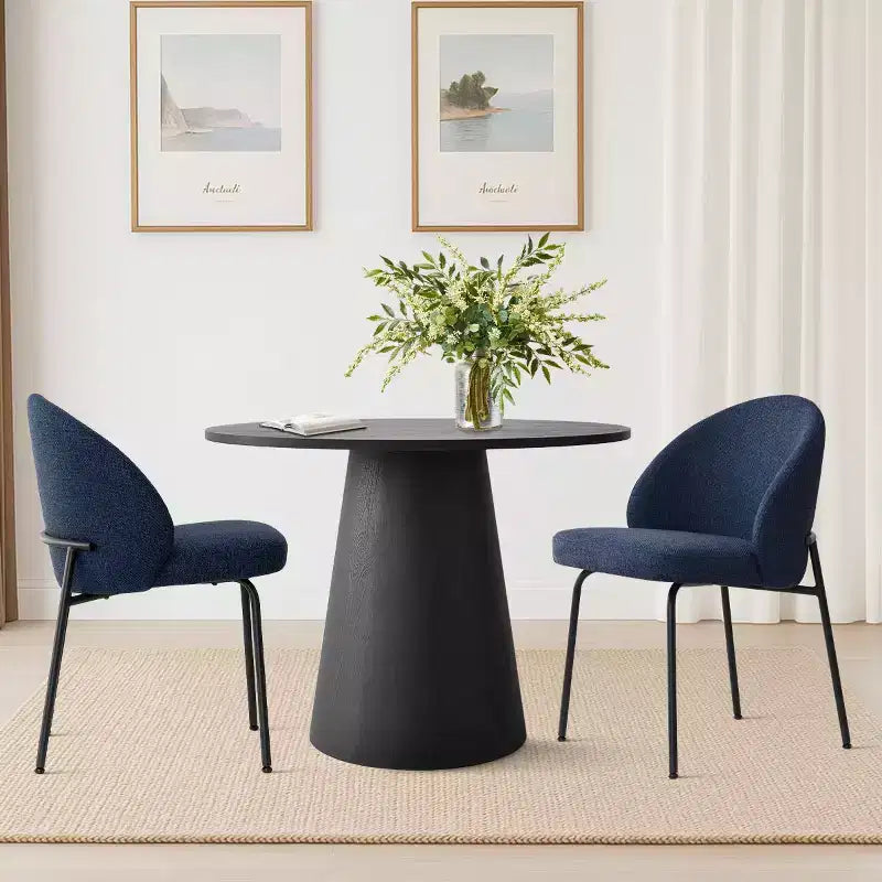 Ensemble table à manger ronde 5 pièces, table à trépied 35 et chaises d'appoint rembourrées pour cuisine ou petite salle à manger-Panipeachy