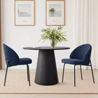 Ensemble table à manger ronde 5 pièces, table à trépied 35 et chaises d'appoint rembourrées pour cuisine ou petite salle à manger-Panipeachy
