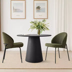 Ensemble table à manger ronde 5 pièces, table à trépied 35 et chaises d'appoint rembourrées pour cuisine ou petite salle à manger-Panipeachy