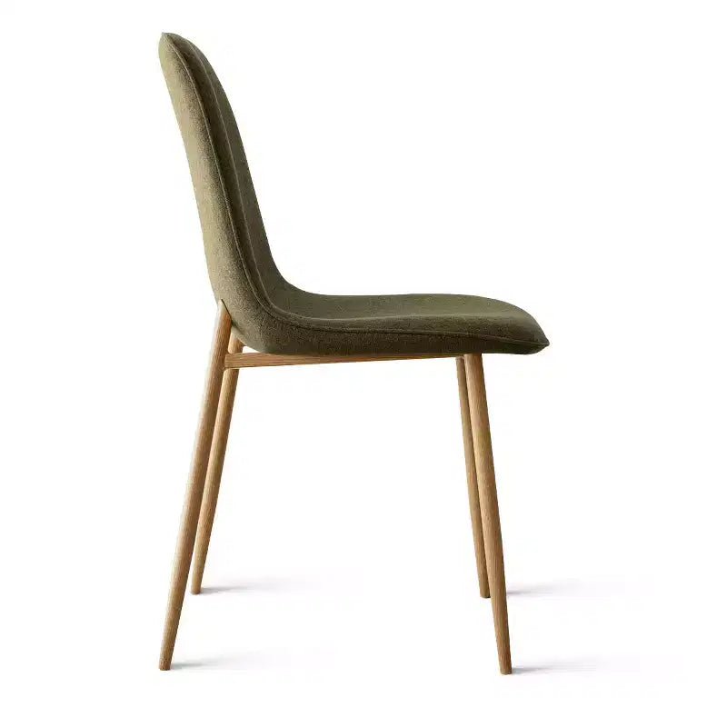 Ensemble de salle à manger rond 3 pièces, table à piédestal aspect bois de 87,6 cm et chaises incurvées sans accoudoirs rembourrées, idéal pour les petits espaces - Panipeachy