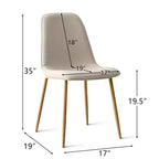 Ensemble de salle à manger rond 3 pièces, table à piédestal aspect bois de 87,6 cm et chaises incurvées sans accoudoirs rembourrées, idéal pour les petits espaces - Panipeachy