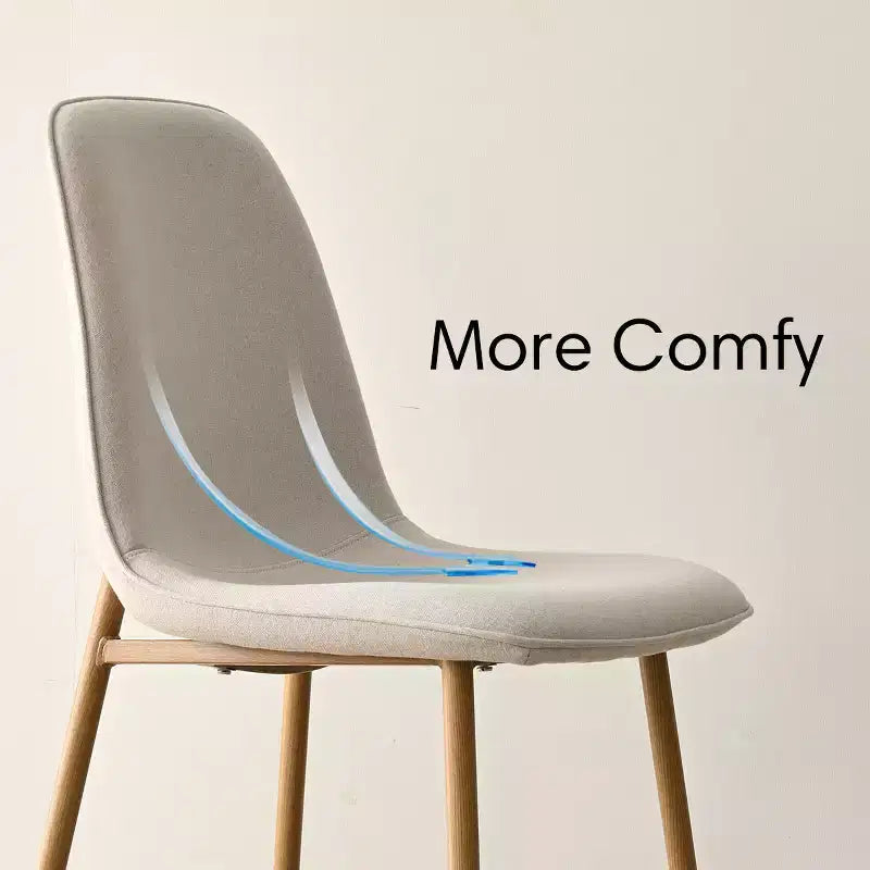 Ensemble de salle à manger rond 3 pièces, table à piédestal aspect bois de 87,6 cm et chaises incurvées sans accoudoirs rembourrées, idéal pour les petits espaces - Panipeachy
