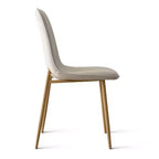 Ensemble de salle à manger rond 3 pièces, table à piédestal aspect bois de 87,6 cm et chaises incurvées sans accoudoirs rembourrées, idéal pour les petits espaces - Panipeachy