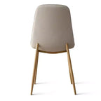 Ensemble de salle à manger rond 3 pièces, table à piédestal aspect bois de 87,6 cm et chaises incurvées sans accoudoirs rembourrées, idéal pour les petits espaces - Panipeachy