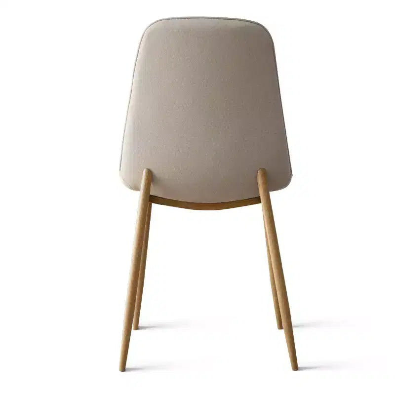 Ensemble de salle à manger rond 3 pièces, table à piédestal aspect bois de 87,6 cm et chaises incurvées sans accoudoirs rembourrées, idéal pour les petits espaces - Panipeachy