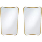 Uttermost Segundo Brass Metal 22 x 34 Wall Mirrors Set of 2