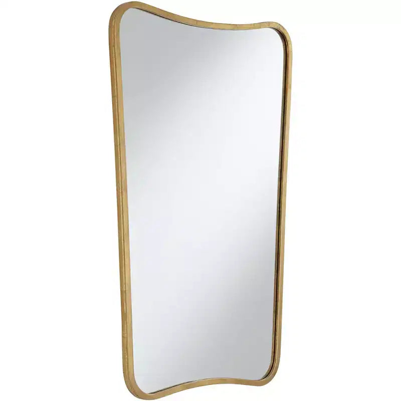 Lot de 2 miroirs muraux Uttermost Segundo en métal laiton 22 x 34