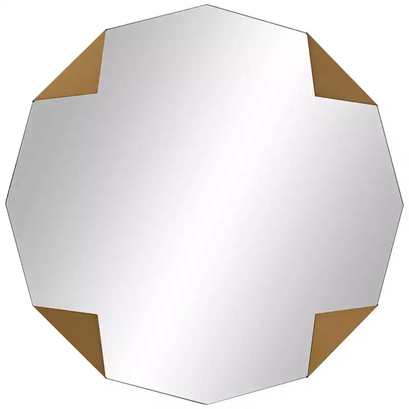 Lot de 2 miroirs muraux Possini Euro Design Drayden Gold 31 x 31 triangles