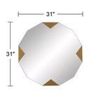 Lot de 2 miroirs muraux Possini Euro Design Drayden Gold 31 x 31 triangles