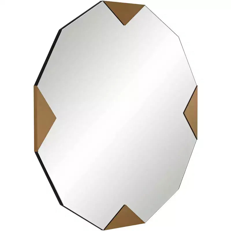 Lot de 2 miroirs muraux Possini Euro Design Drayden Gold 31 x 31 triangles