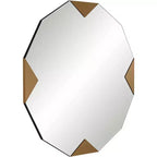 Lot de 2 miroirs muraux Possini Euro Design Drayden Gold 31 x 31 triangles