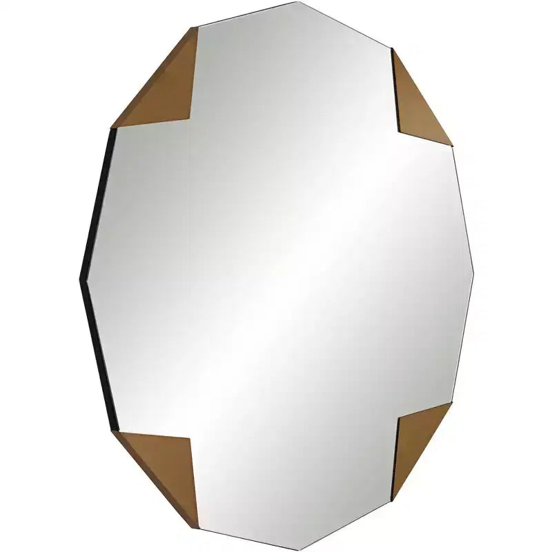 Lot de 2 miroirs muraux Possini Euro Design Drayden Gold 31 x 31 triangles