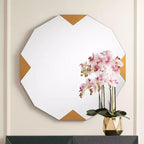 Lot de 2 miroirs muraux Possini Euro Design Drayden Gold 31 x 31 triangles