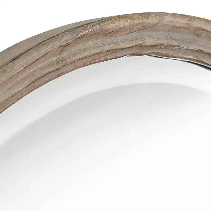 Lot de 2 miroirs muraux ronds Uttermost Greta Faux Bois de 86 cm