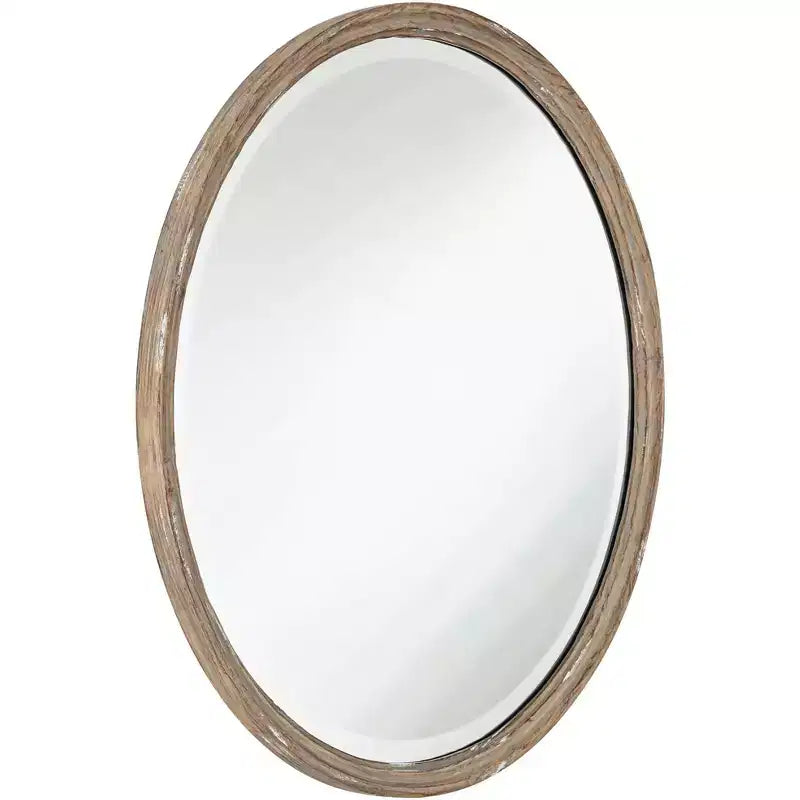 Lot de 2 miroirs muraux ronds Uttermost Greta Faux Bois de 86 cm