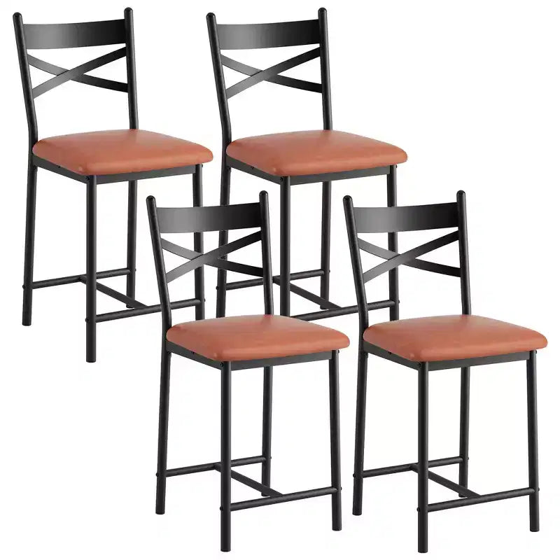 Tabourets de bar Coolmee hauteur comptoir, chaises de bar rembourrées avec dossier, tabourets de bar modernes hauteur comptoir pour îlot de cuisine, salle à manger