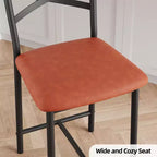 Tabourets de bar Coolmee hauteur comptoir, chaises de bar rembourrées avec dossier, tabourets de bar modernes hauteur comptoir pour îlot de cuisine, salle à manger