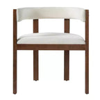 Christopher Knight Home Chaises de salle à manger modernes rembourrées en bois d'hévéa Letizia avec dossier incurvé (Lot de 2)