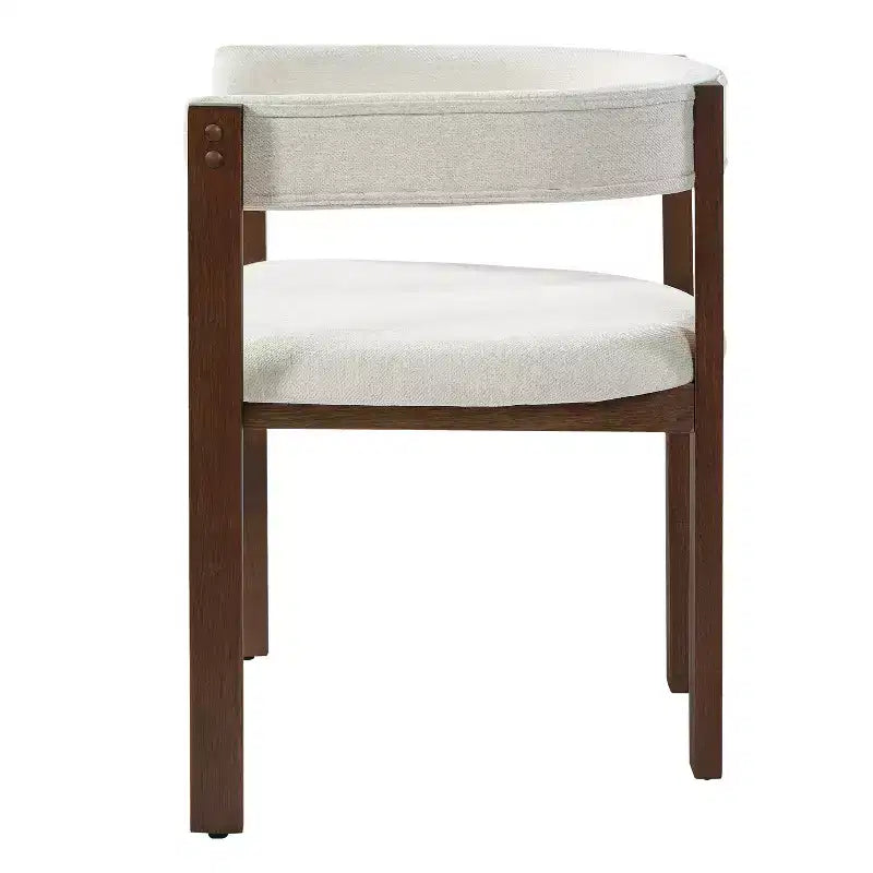 Christopher Knight Home Chaises de salle à manger modernes rembourrées en bois d'hévéa Letizia avec dossier incurvé (Lot de 2)