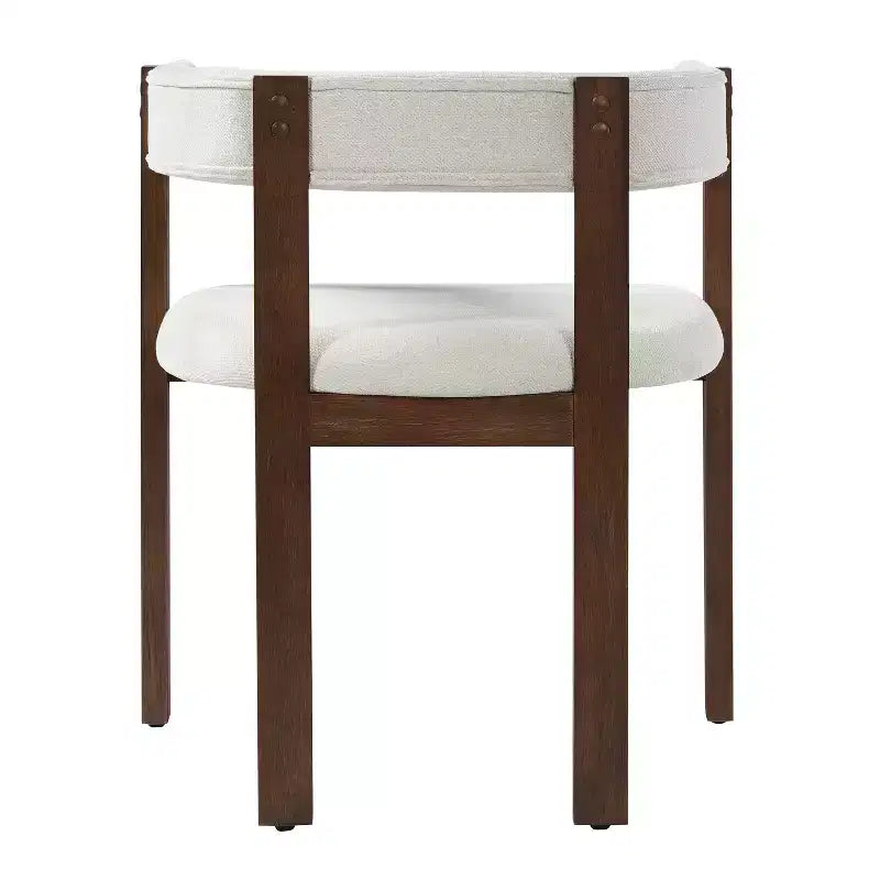 Christopher Knight Home Chaises de salle à manger modernes rembourrées en bois d'hévéa Letizia avec dossier incurvé (Lot de 2)
