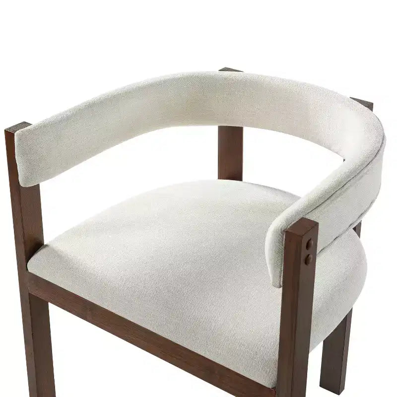 Christopher Knight Home Chaises de salle à manger modernes rembourrées en bois d'hévéa Letizia avec dossier incurvé (Lot de 2)