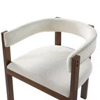 Christopher Knight Home Chaises de salle à manger modernes rembourrées en bois d'hévéa Letizia avec dossier incurvé (Lot de 2)