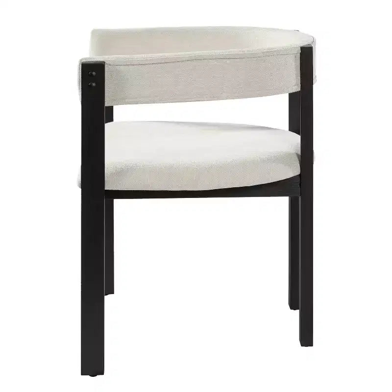 Christopher Knight Home Chaises de salle à manger modernes rembourrées en bois d'hévéa Letizia avec dossier incurvé (Lot de 2)