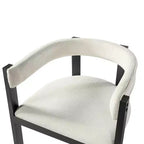Christopher Knight Home Chaises de salle à manger modernes rembourrées en bois d'hévéa Letizia avec dossier incurvé (Lot de 2)