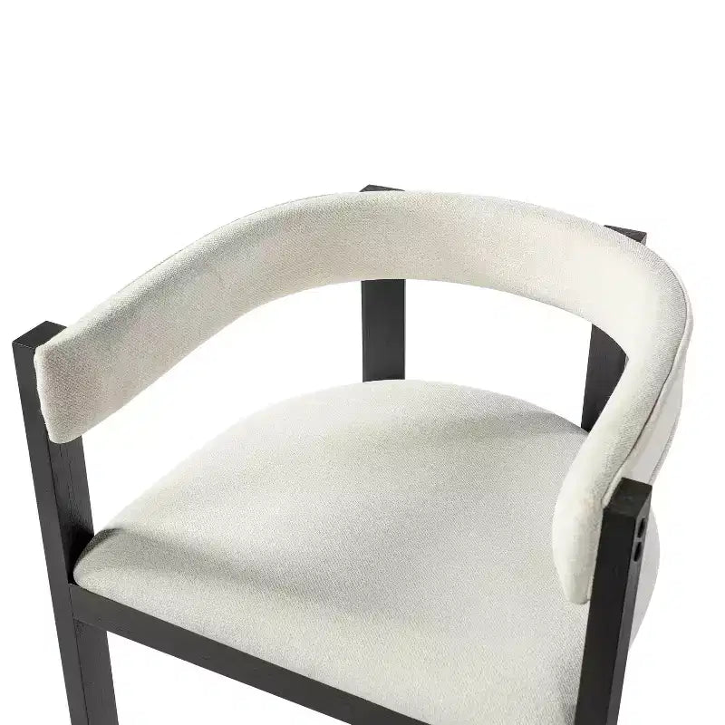 Christopher Knight Home Chaises de salle à manger modernes rembourrées en bois d'hévéa Letizia avec dossier incurvé (Lot de 2)