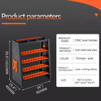 Support à outils CNC 4 niveaux, 40 cônes, capacité 70 outils, armoire de rangement mobile en acier pour atelier