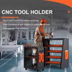 Support à outils CNC 4 niveaux, 40 cônes, capacité 70 outils, armoire de rangement mobile en acier pour atelier