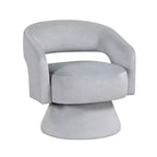 Fauteuil pivotant d'appoint de luxe moderne en velours GDFStudio Hudson