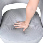 Fauteuil pivotant d'appoint de luxe moderne en velours GDFStudio Hudson