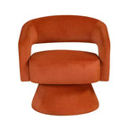 Fauteuil pivotant d'appoint de luxe moderne en velours GDFStudio Hudson