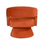 Fauteuil pivotant d'appoint de luxe moderne en velours GDFStudio Hudson