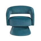 Fauteuil pivotant d'appoint de luxe moderne en velours GDFStudio Hudson
