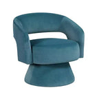 Fauteuil pivotant d'appoint de luxe moderne en velours GDFStudio Hudson