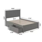 Têtes de lit autoportantes HomeStock avec cadre de lit