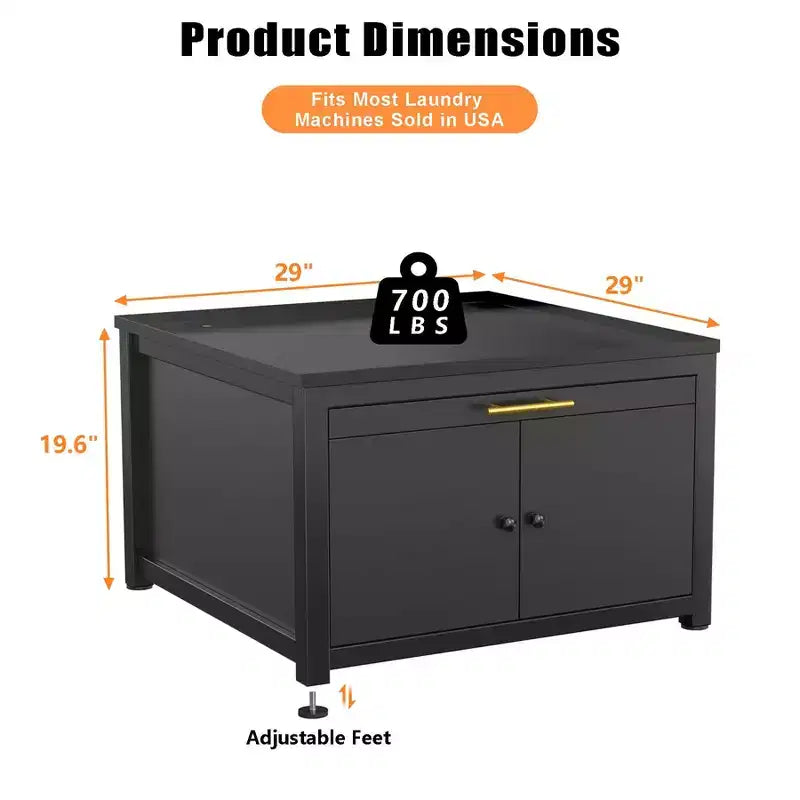 GDLF Pied de Lave-linge Sèche-linge en Métal Robuste, Socle Universel Anti-Vibration pour Lave-linge 29