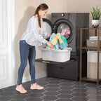 GDLF Pied de Lave-linge Sèche-linge en Métal Robuste, Socle Universel Anti-Vibration pour Lave-linge 29