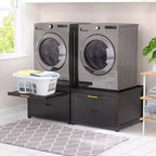 GDLF Pied de Lave-linge Sèche-linge en Métal Robuste, Socle Universel Anti-Vibration pour Lave-linge 29