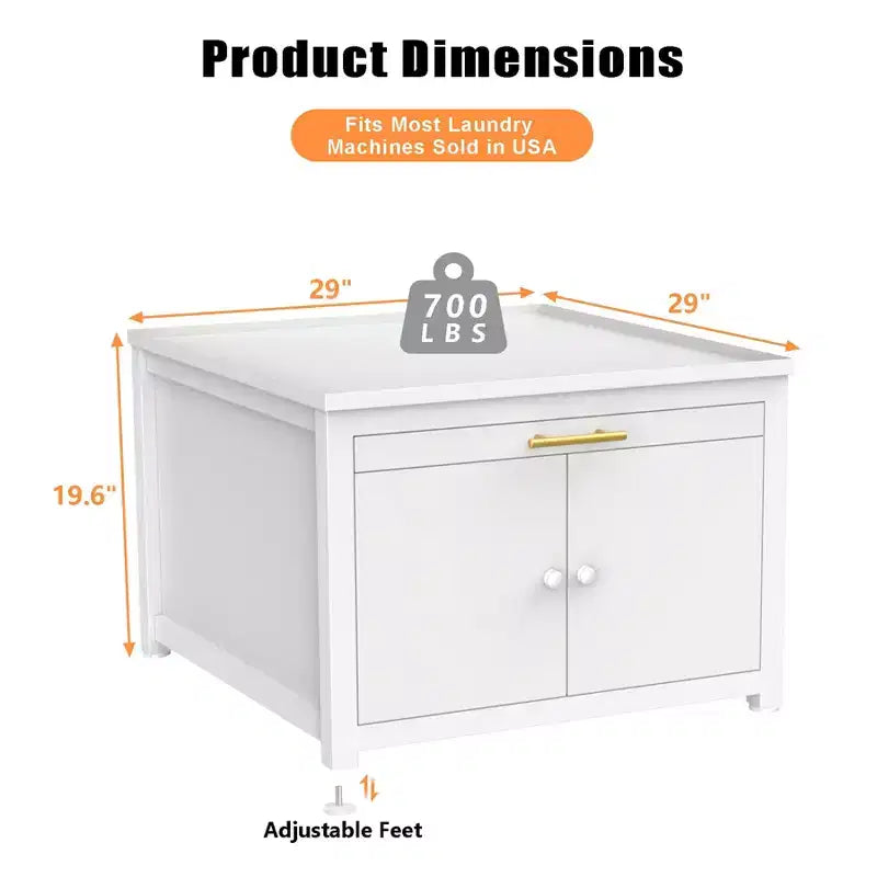 GDLF Pied de Lave-linge Sèche-linge en Métal Robuste, Socle Universel Anti-Vibration pour Lave-linge 29