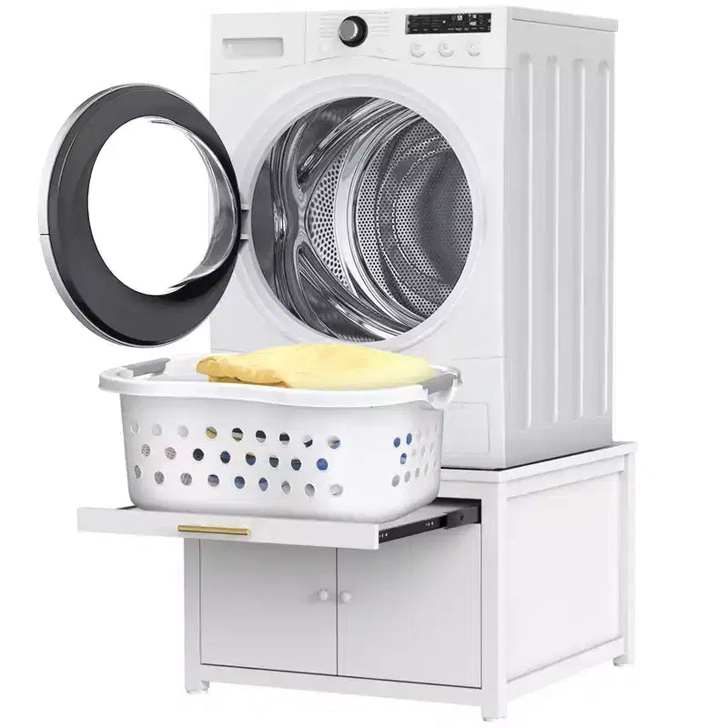 GDLF Pied de Lave-linge Sèche-linge en Métal Robuste, Socle Universel Anti-Vibration pour Lave-linge 29