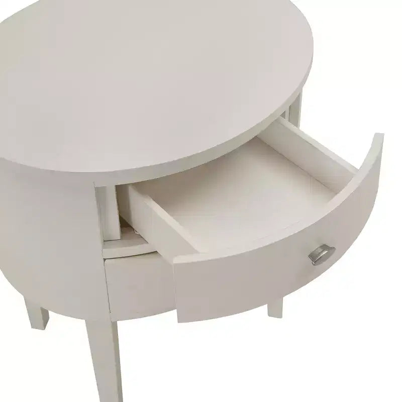 Table d'appoint ovale en bois à 2 tiroirs Amberly - iNSPIRE Q