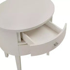 Table d'appoint ovale en bois à 2 tiroirs Amberly - iNSPIRE Q