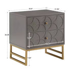 Table de chevet Frankie Arched Diamond Gold Metal - iNSPIRE Q