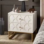Table de chevet Frankie Arched Diamond Gold Metal - iNSPIRE Q