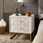 Table de chevet Frankie Arched Diamond Gold Metal - iNSPIRE Q