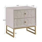 Table de chevet Frankie Arched Diamond Gold Metal - iNSPIRE Q